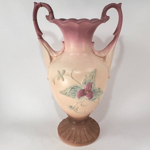 VTG Hull Art Wildflower 71-12 Double Handle Ceramic Vase Pastel Matte 1940's - Picture 1 of 16